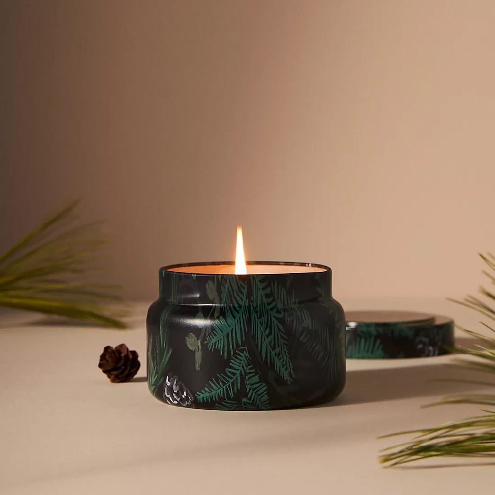 NWT Anthropologie Capri Blue Fir & Firewood Tin Candle 8.5 oz. - Picture 1 of 3